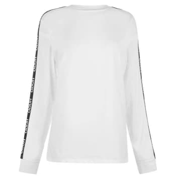 HUGO Tape Long Sleeve T-Shirt - White 100