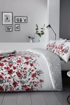 'Gabriella' Illustrated Floral Watercolour Duvet Cover Set