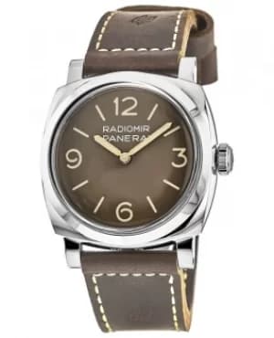 Panerai Radiomir 1940 3 Days Acciaio 47mm Brown Dial Leather Strap Mens Watch PAM00662 PAM00662