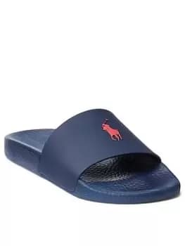 Polo Ralph Lauren Pool Slides, Navy, Size 6, Men
