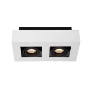 Xirax Modern Ceiling Spotlight - LED Dim to warm - GU10 - 2x5W 2200K/3000K - White