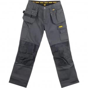 DEWALT Mens Ripstop Holster Pocket Work Trousers Black 30" 32"