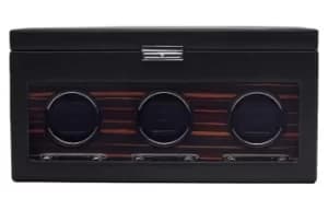 WOLF Watch Winder Roadster Triple Storage And Travel Case