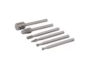 Silverline 457038 Rotary Tool HSS Burr Set 6pce 2 3 5 7mm Dia
