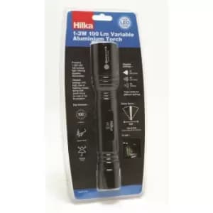 1-3W 100 Lumens Variable Aluminium Torch - Hilka
