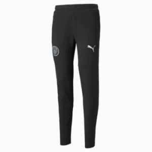 PUMA Man City Casuals Mens Football Sweatpants, Cotton Black, size Large, Clothing