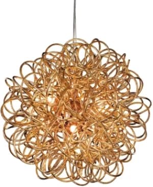 Stella 6 Light Ribbon Ceiling Pendant Copper, G9