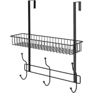 Large Hook Over Shower Caddy Matt Black - Croydex