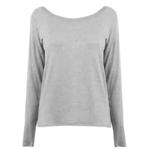 Lorna Jane Open Back Long Sleeve Active Top - Grey