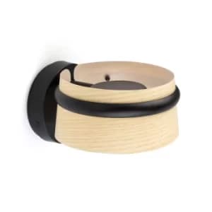 Loop Integrated LED Wall Light Black, 2700K