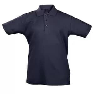 SOLS Kids Unisex Summer II Pique Polo Shirt (10yrs) (Navy)