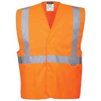 C472ORRS/M - sz S/M Hi-Vis One Band & Brace Vest - Orange - Portwest