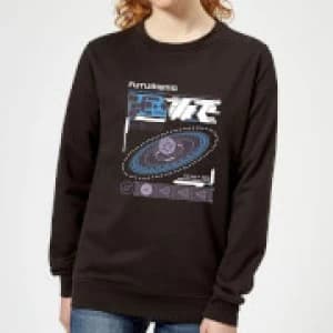 Crystal Maze Futuristic Zone Womens Sweatshirt - Black