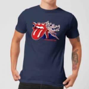 Rolling Stones Lick The Flag Mens T-Shirt - Navy - L