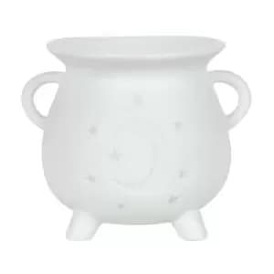 White Mystical Moon Cauldron Oil Burner