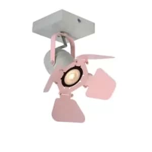 Lucide Picto Modern Ceiling Spotlight Children 1xGU10 Pink