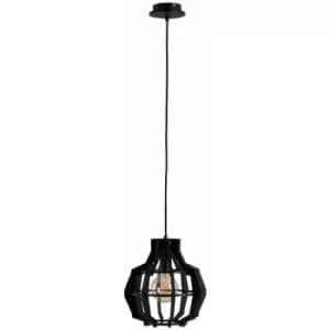 Keter Bento Wire Frame Pendant Ceiling Light Black, 28cm, 1x E27