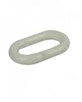 Temp Barrier White Conn. Chain Links