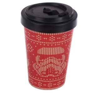 The Original Stormtrooper Red Christmas Reusable Screw Top Bamboo Composite Travel Mug