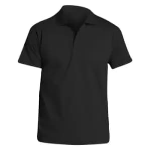 SOLS Mens Prescott Jersey Short Sleeve Polo Shirt (S) (Deep Black)