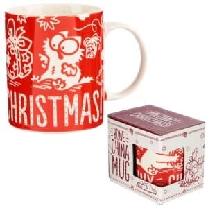 Simons Cat Meowy Christmas New Bone China Mug