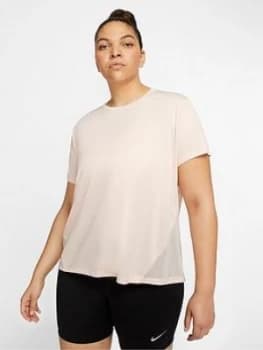 Nike Running Miler T-Shirt (Curve) - Washed Coral, Washed Coral, Size 18-20=1X, Women