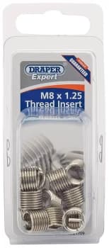 Draper Expert M8 x 1.25 Metric Thread Insert Refill Pack (12) 21709