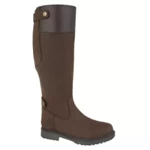 Woodland Womens/Ladies Harper Waxy Leather Country Boot (10 UK) (Dark Brown)