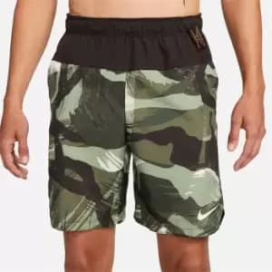Nike Dri-FIT Flex Mens 9 Woven Camo Fitness Shorts - Green