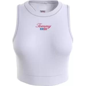 Tommy Jeans Tjw Crop Rwb Script Tank - White