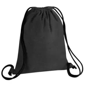 Westford Mill Revive Recycled Drawstring Bag (One Size) (Black)