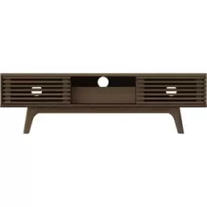 Bo Living - Walnut Copen TV Unit 150cm with storage cabinets, W150xD35xH41.5cm - Walnut