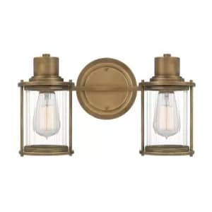 Quoizel Riggs Wall Lamp Weathered Brass, IP44