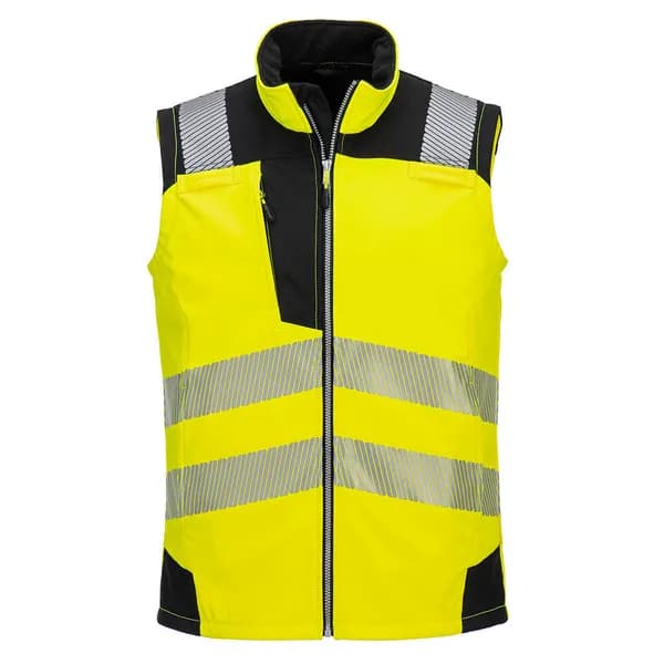 Portwest PW3 Hi Vis Softshell Gilet PW325YBRL Colour: Yellow / Black