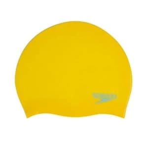 Speedo Moulded Silicone Cap Junior Yellow
