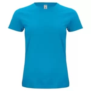 Clique Womens/Ladies Organic Cotton T-Shirt (M) (Turquoise)