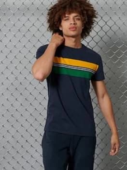 Superdry Chestband T-Shirt - Navy, Size S, Men