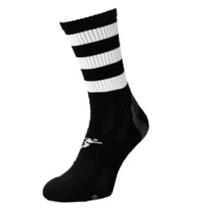 Precision Pro Hooped GAA Mid Socks Junior Black/White UK Size J8-J11
