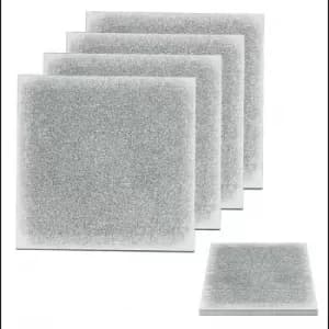 Silver Glitter Glass Set of 4 Coasters by Lesser & Pavey