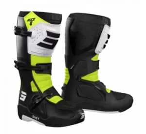SHOT Boots Race 4 Black White Neon Yellow 45