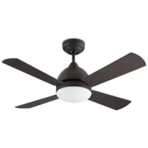 LEDS C4 Forlight Borneo Ceiling Fan E27 Brown Wenge Beech Wood