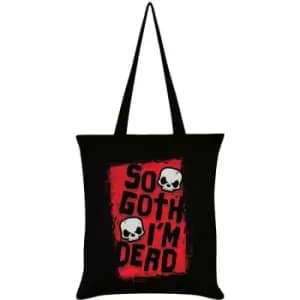 Grindstore So Goth I`m Dead Tote Bag (One Size) (Black) - Black