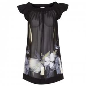 Ted Baker Floy Bardot Dress - Black