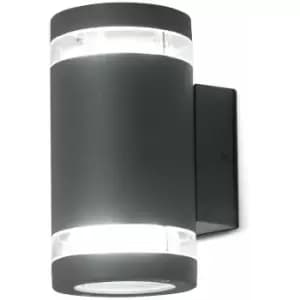 Loops - Outdoor IP44 Twin Wall Light Graphite LED GX53 9W