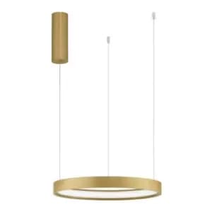 Guelph Integrated LED Pendant Ceiling Light Brushed Gold Aluminium LED 30W 1080Lm 3000K - Merano