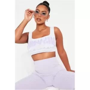 I Saw It First White Baby Girl Flames Scoop Vest Bralet - White