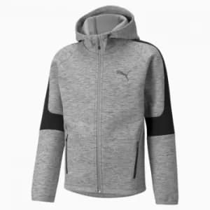 PUMA Evostripe Full-Zip Youth Hoodie, Medium Grey Heather, size 11-12 Youth, Clothing