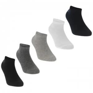 Slazenger 5 Pack Trainers Socks Junior - Bright Asst
