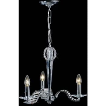 Niobe pendant light 3 Bulbs polished chrome / crystal