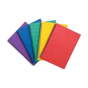 Notebook A4 Side Wirebound 80gsm Ruled and Perforated 120pp Assorted Colours A Pack of 10